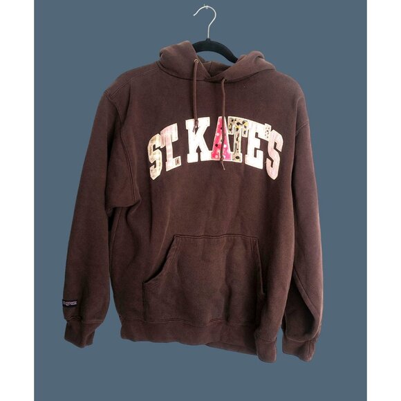 JANSPORT- WOMENS BROWN LONG SLEEVE KANGAROO POCKET PULLOVER HOODIE SIZE MEDIUM - Picture 1 of 6